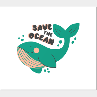 Save the ocean Posters and Art